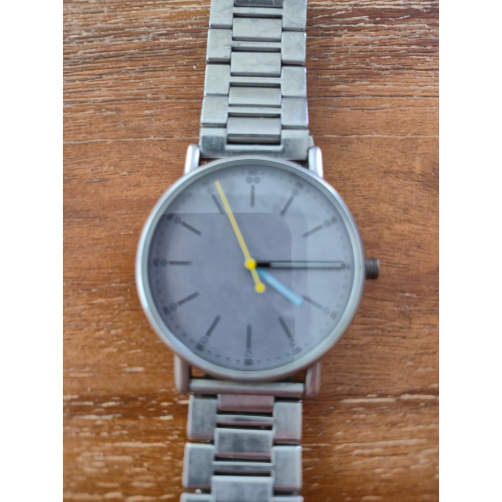 Skagen Wristwatch Mens OS Grey Minimalist Stainless Steel 01102800 Danish Modern